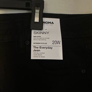 Sonoma 20W black skinny jeans new
